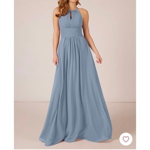 Dusty Blue Azazie Bridesmaid dress.